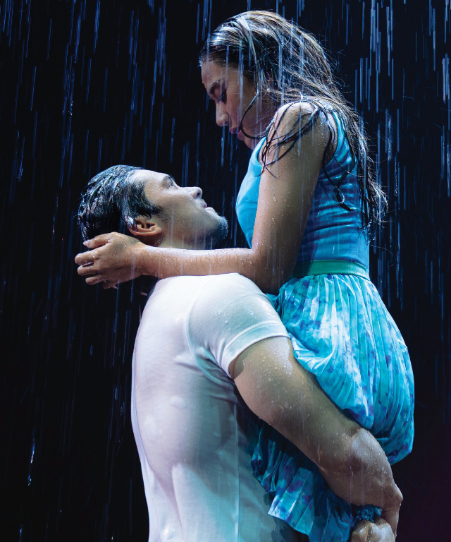Morissette and Laurence Mossman did the iconic kiss in the rain scene justice in Theatre Group Asia's The Notebook The Musical